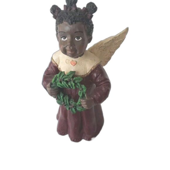 African American Angel  – Christmas Wreath – Holiday Decor - Picture 1 of 9
